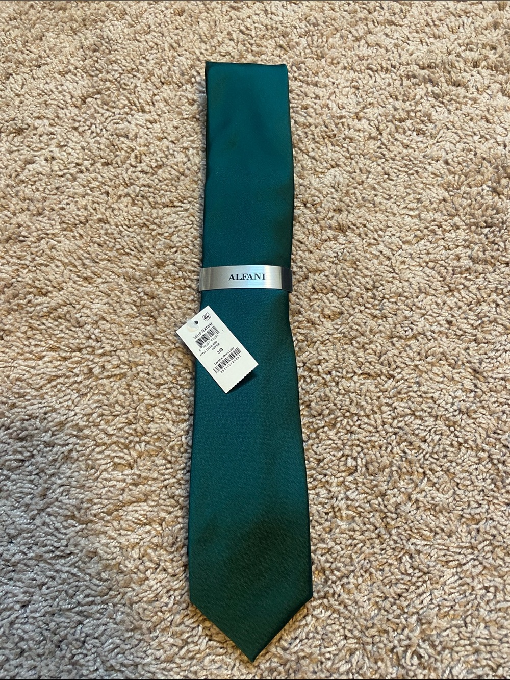 Alfani Teal Green Solid Men’s Tie